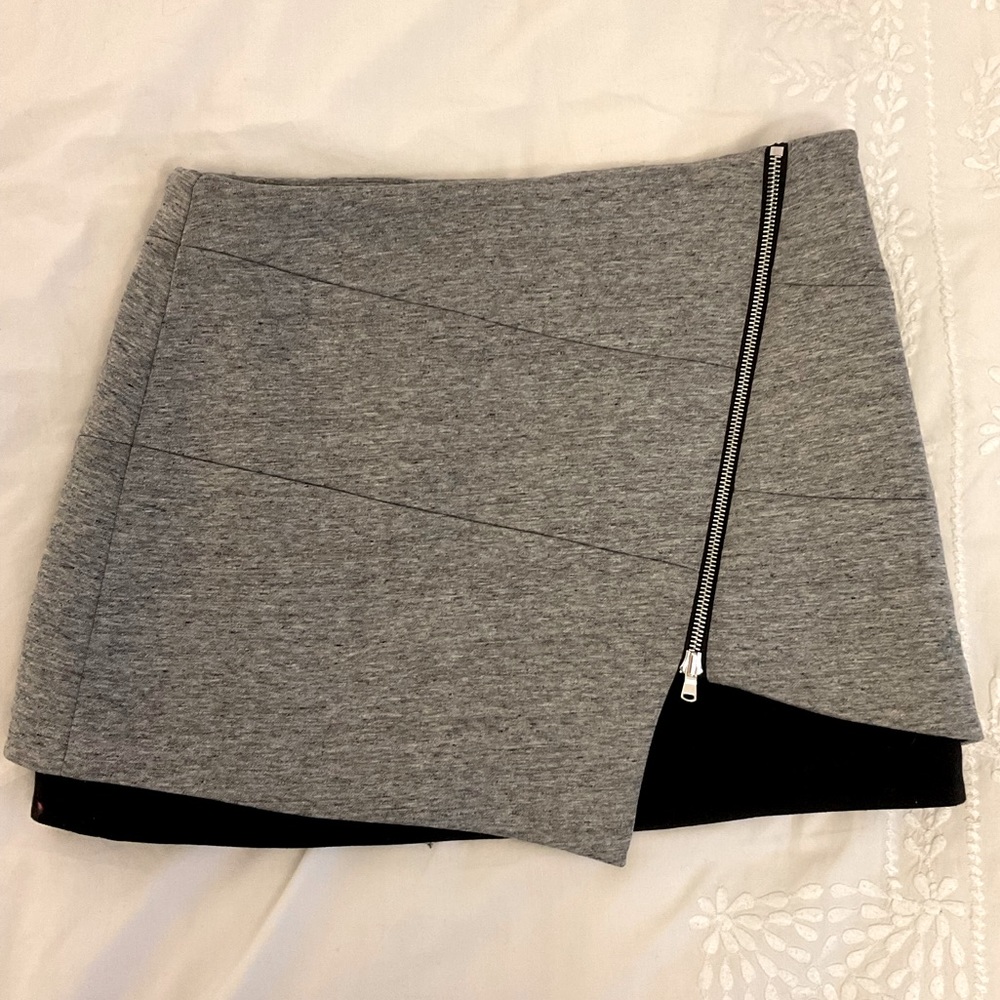Intermix gray mini skirt